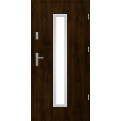 Drzwi S34 Ciemny Orzech INOX 72 mm